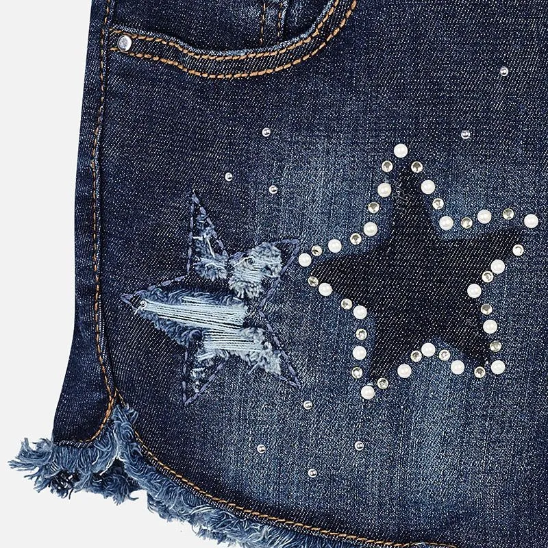 MAYORAL Kraťasy jeans HVĚZDA
