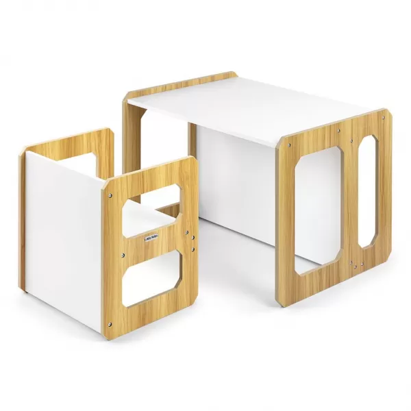 Milly Mally Sada nábytku Stella 3v1 stůl a židle Natural