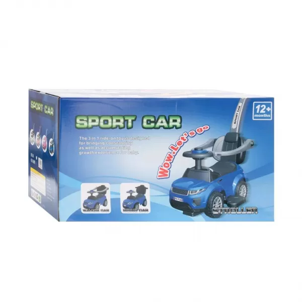 Baby Mix Dětské hrající odrážedlo s vodící tyčí SUV 3v1 červené