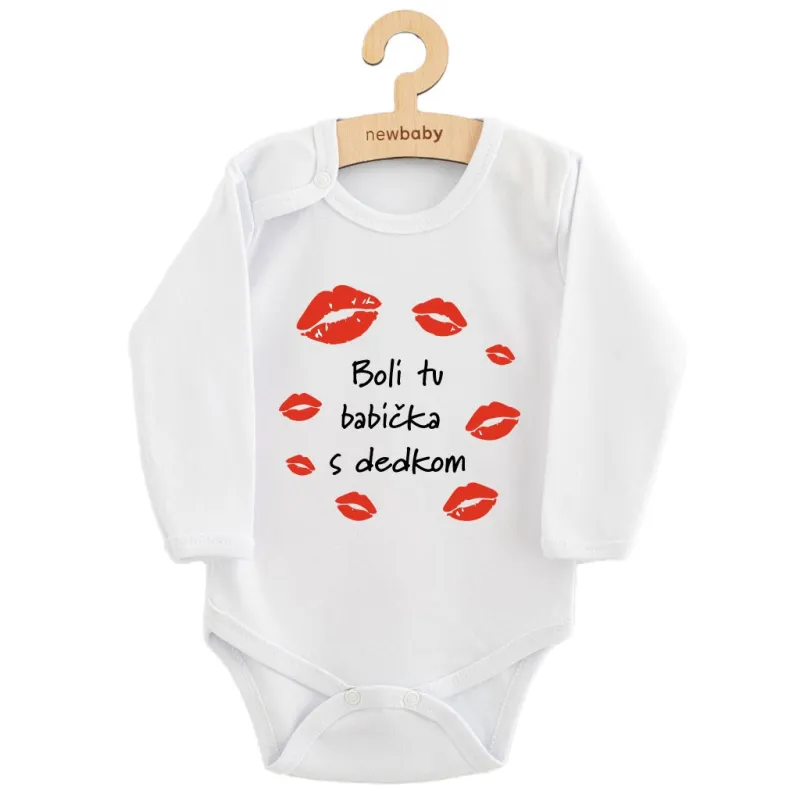 New Baby Dětské body s potiskem Boli tu babička s dedkom