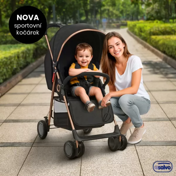 Asalvo NOVA sportovní kočárek 0m-15kg, GOLDEN