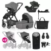 PETITE&MARS Kočárek kombinovaný ICON 2v1 XXL RWS + CYBEX Aton B2 i-Size + základna