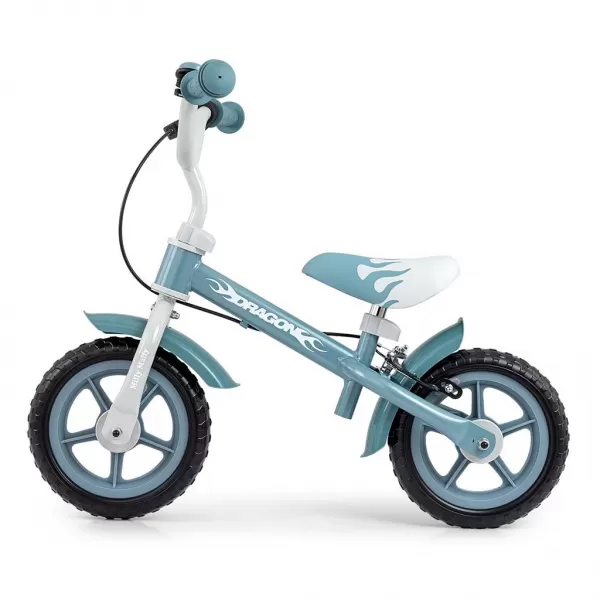 Milly Mally Dětské odrážedlo kolo Dragon s brzdou Denim
