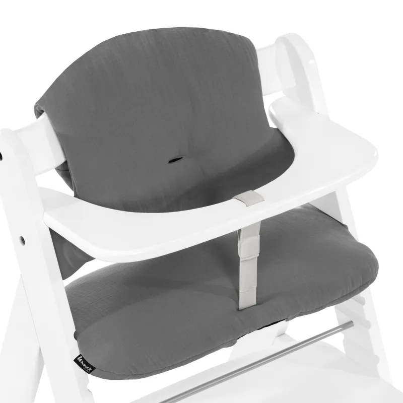 Hauck Polstrování Select na židličky Alpha+,Beta+ a Arketa, Muslin, Dark Grey