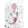 New Baby Povlak na kojící polštář ve tvaru C Hvězdy šedé 285 x16