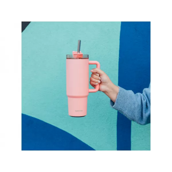 Quokka Nerezový termohrnek s brčkem Vibe 880 ml