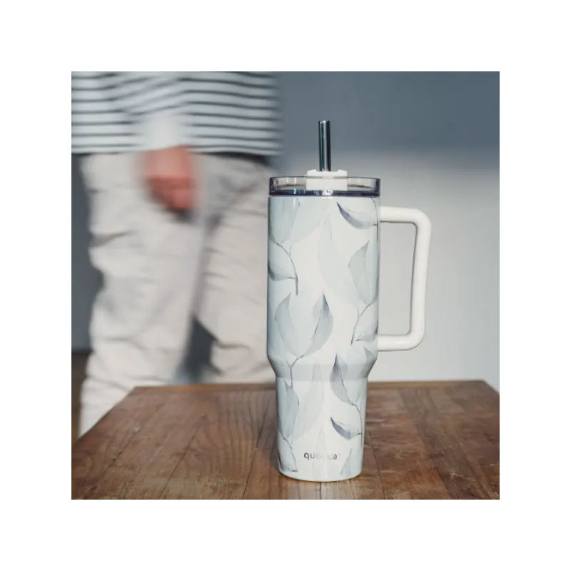 Quokka Nerezový termohrnek s brčkem Stream 1200 ml