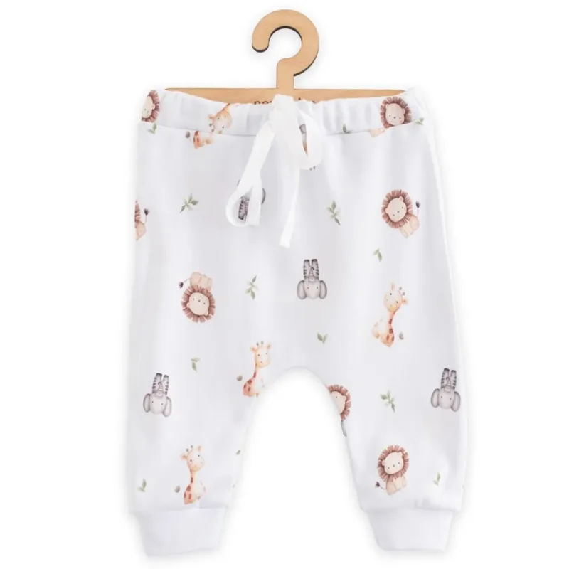 New Baby Dětské bavlněné kalhoty Jogger For Babies safari