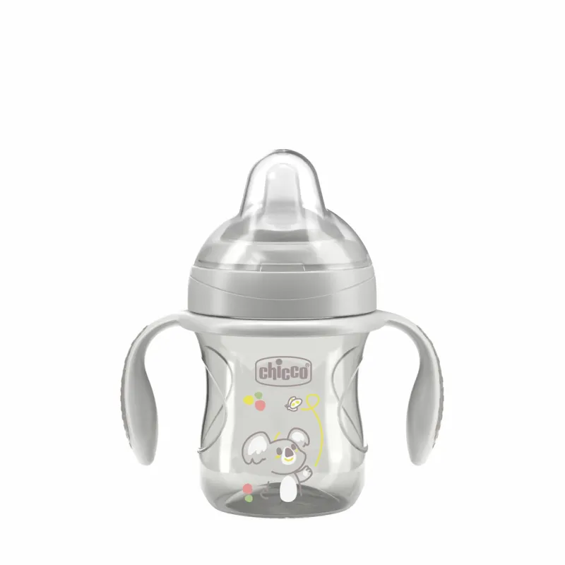 CHICCO Hrneček Transition učicí s držadly grey, 4m+