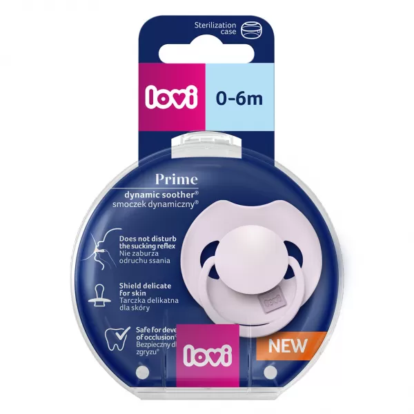 LOVI Dudlík silikonový dynamický Prime 0-6m 1ks Lilac