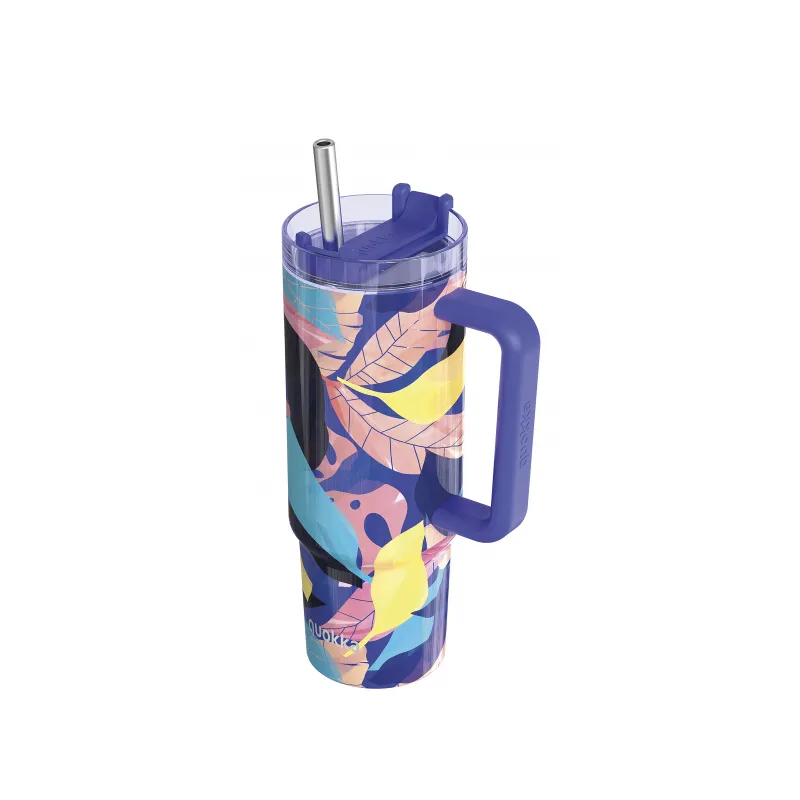 Quokka Nerezový termohrnek s brčkem Vibe 880 ml