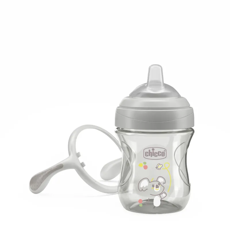 CHICCO Hrneček Transition učicí s držadly grey, 4m+