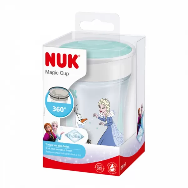 Nuk Dětský hrníček Mini Magic 360° s víčkem Frozen Elsa 230 ml