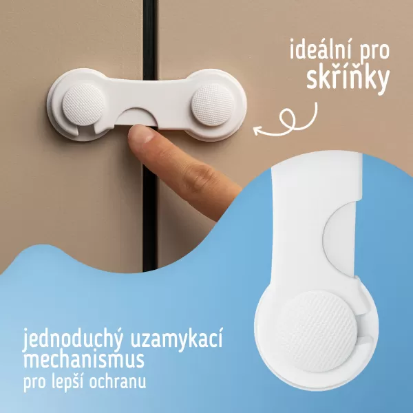 Sipo Bezpečnostní zámky na skříňky a zásuvky, sada 10 ks