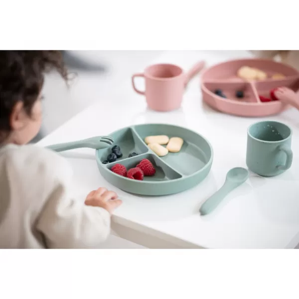 KikkaBoo Talíř dělený s přísavkou Platinum Silicone