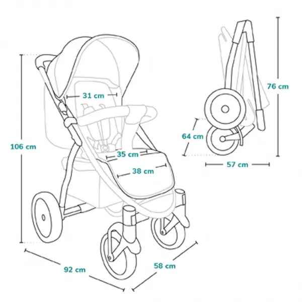 LIONELO Kočárek sportovní Annet Plus