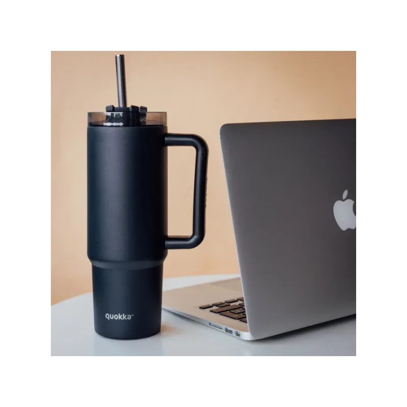 Quokka Nerezový termohrnek s brčkem Vibe 880 ml