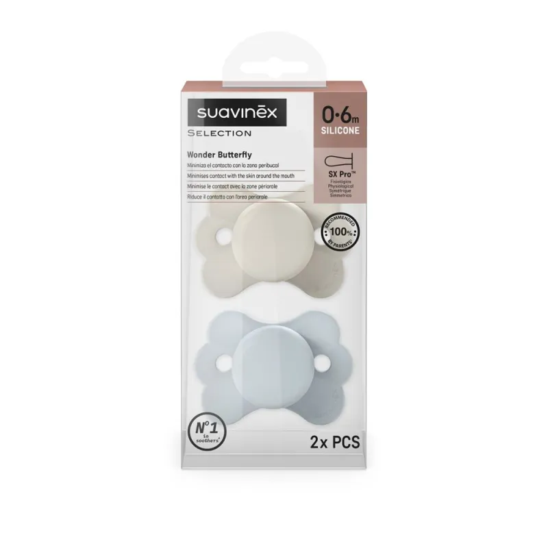 SUAVINEX Dudlík SX PRO fyziologický 2 ks WONDERLAND 0/6m