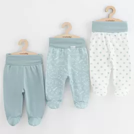New Baby Kojenecké polodupačky Classic II Uni 3ks mátová