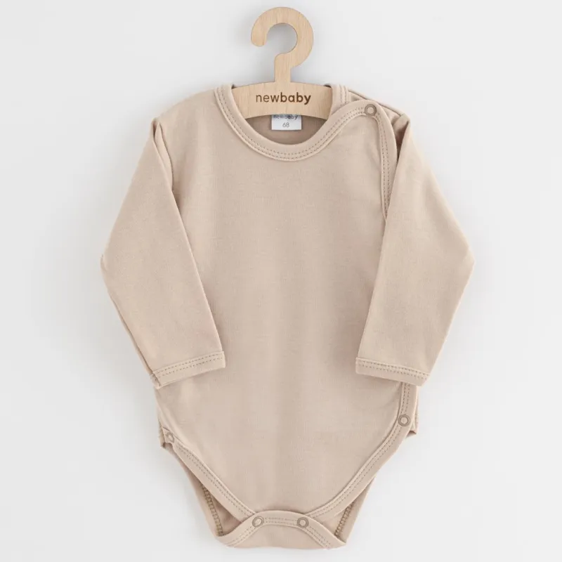 New Baby Kojenecké celorozepínací body Classic II světle béžové