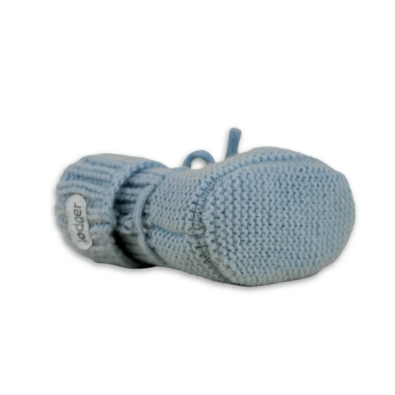 LODGER Capáčky Merino Blue Fogg 0 - 6 měsíců