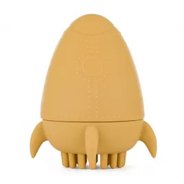 PETITE&MARS Hračka silikonová do vody s kartáčkem Splashy Rocket 6m+