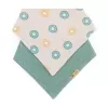 PETITE&MARS Bryndák bandana Luke 2 ks  Beige Kiwis&Misty Green 3m+