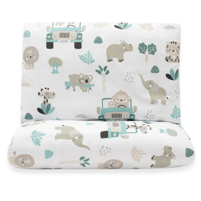 New Baby 2-dílné ložní povlečení Safari II 90/120 cm mint