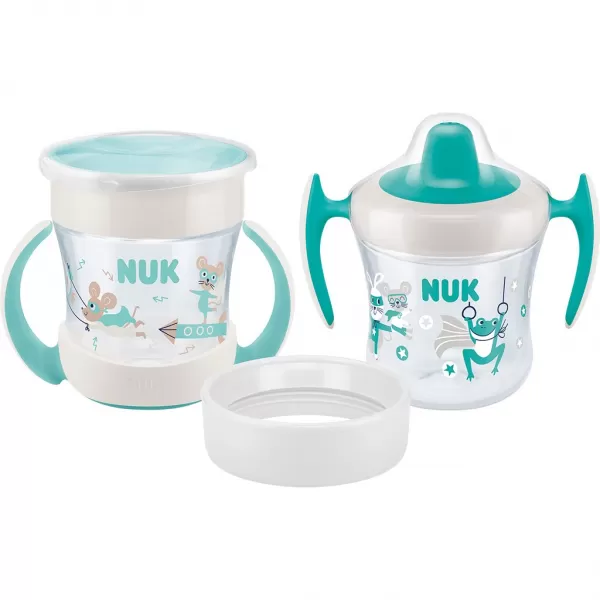 Nuk Dětský hrníček Mini Cups 360° s víčkem neutral