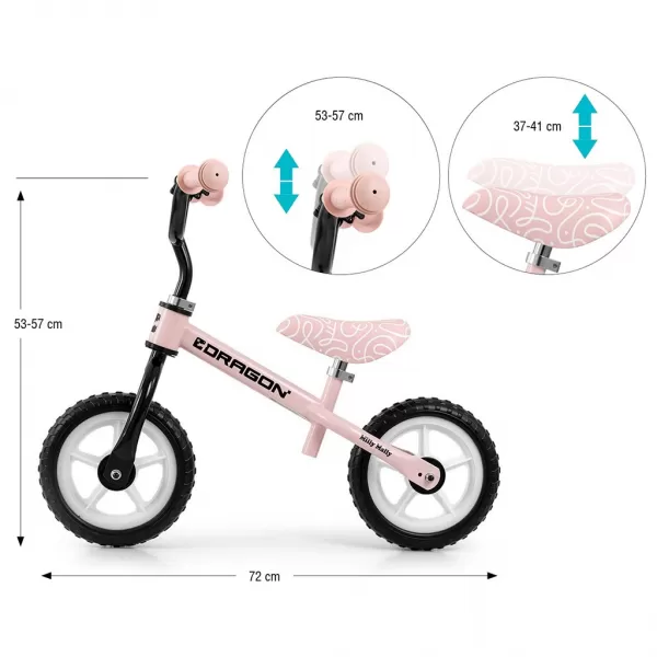 Milly Mally Dětské balanční kolo Dragon pink