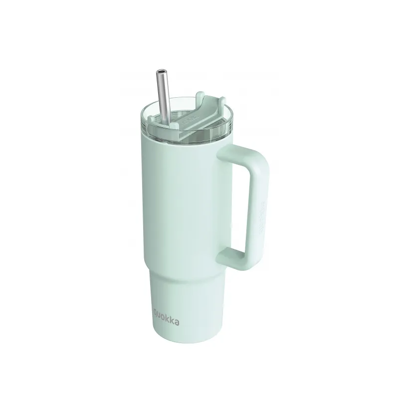 Quokka Nerezový termohrnek s brčkem Stream 950 ml