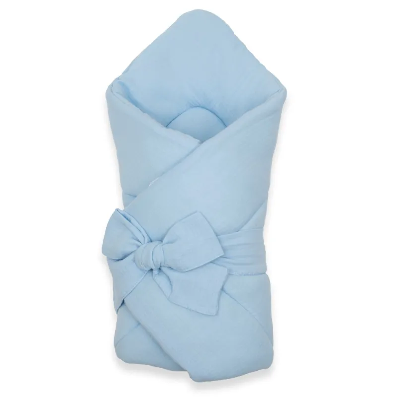 New Baby Mušelínová šněrovací zavinovačka blue