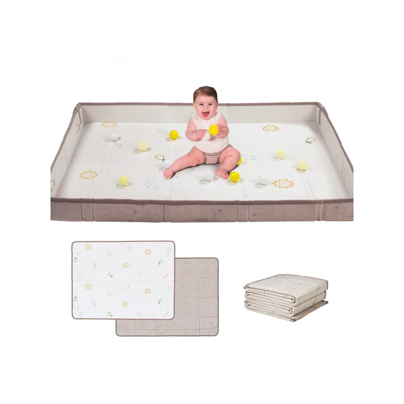 Taf Toys Hrací podložka pěnová s míčky Brown Beige