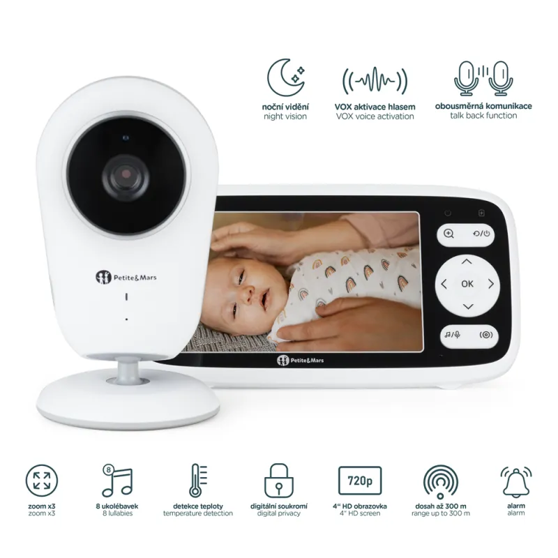 PETITE&MARS Chůvička dětská digitální NANO 4.0