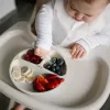 BABYONO Talíř silikonový s přísavkou - beige 6m+