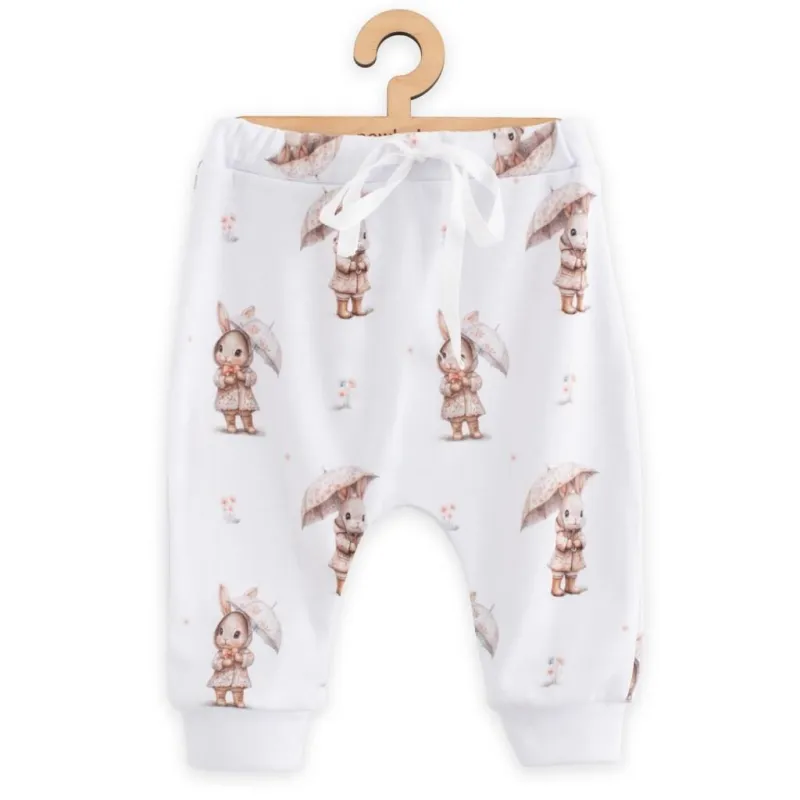 New Baby Dětské bavlněné kalhoty Jogger For Babies bunny