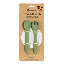 PETITE&MARS Příbor silikonový Take&Match 6m+