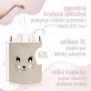 Sipo Koš na hračky XL se šňůrkou, skládací bavlněný / 63 l
