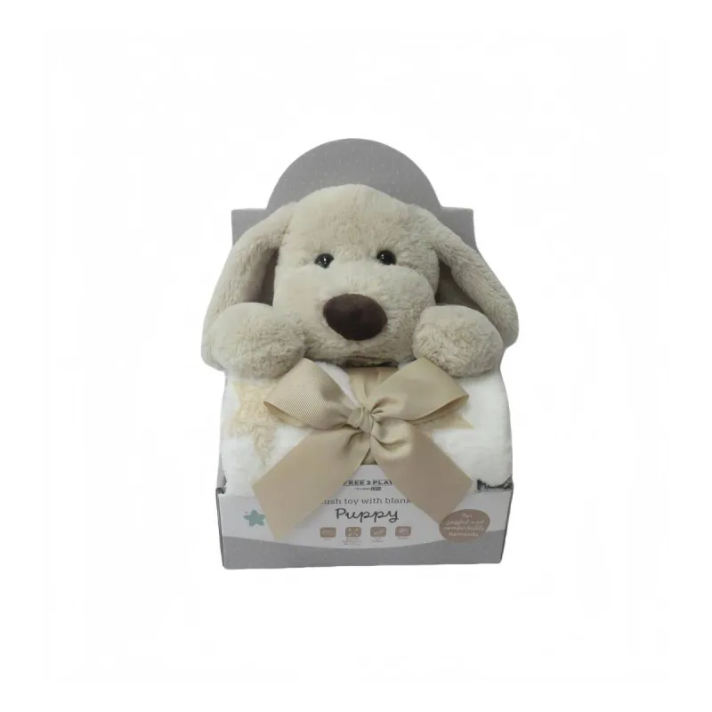 FREEON Free2Play Plyšová hračka s dekou Puppy Brown/White