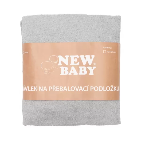New Baby Návlek na přebalovací podložku 50x70 šedý