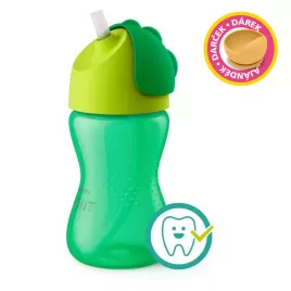 Philips AVENT Hrneček s ohebným brčkem 300 ml +dárek PETITE&MARS Miska 6m+