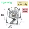 INGENUITY Houpačka konvertibilní cestovní s melodií Bella Teddy™ 0m+ do 9kg