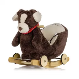 Milly Mally Houpací pejsek s melodií a kolečky Polly Plus Brown Dog
