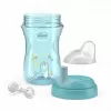 CHICCO Hrneček Advanced se slámkovým náústkem teal, 12m+
