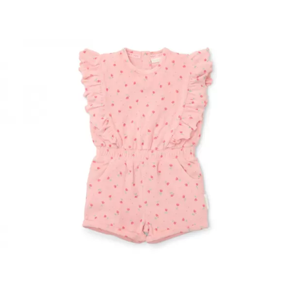 Little Dutch Overal letní Sunny Flowers Blush Pink vel. 74/80