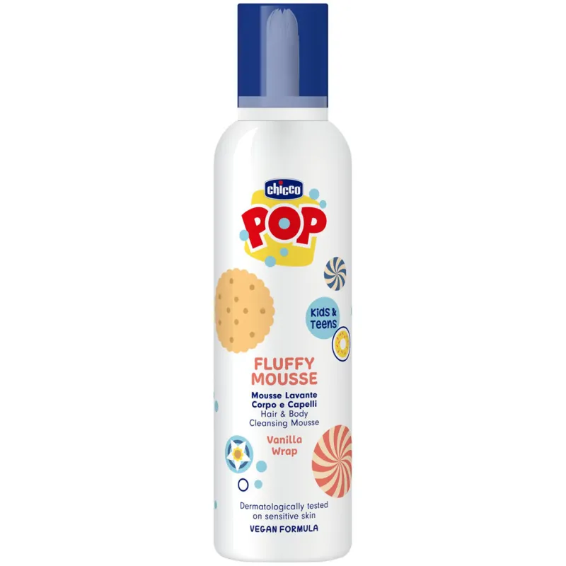 CHICCO Pěna na vlasy a tělo Pop Vanilla wrap 200ml