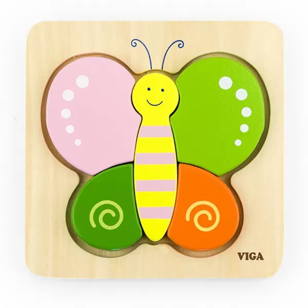 Viga Dřevěné puzzle pro nejmenší Motýl