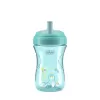 CHICCO Hrneček Advanced se slámkovým náústkem teal, 12m+