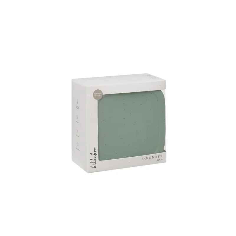 KikkaBoo Sada boxů na svačinu 3 ks Platinum Silicone