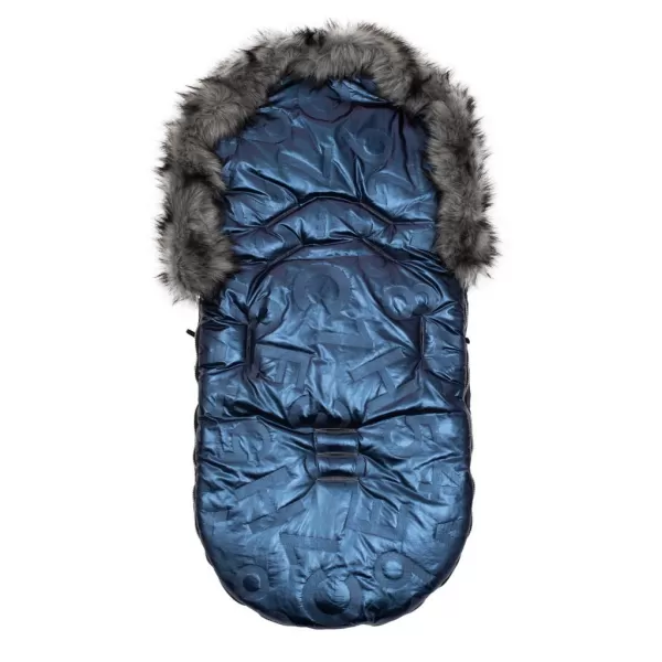 New Baby Luxusní fusak s kožíškem modrý